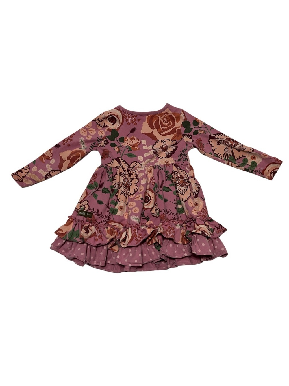 Matilda Jane Just Imagine Odette Dress 12-18M Pink Floral Ruffle Twirl Cottage - Picture 3 of 6